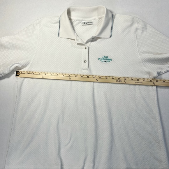 Vintage 90s Polo Golf Shirt WOMEN'S Marcia USA White 1X LPGA - Picture 11 of 12